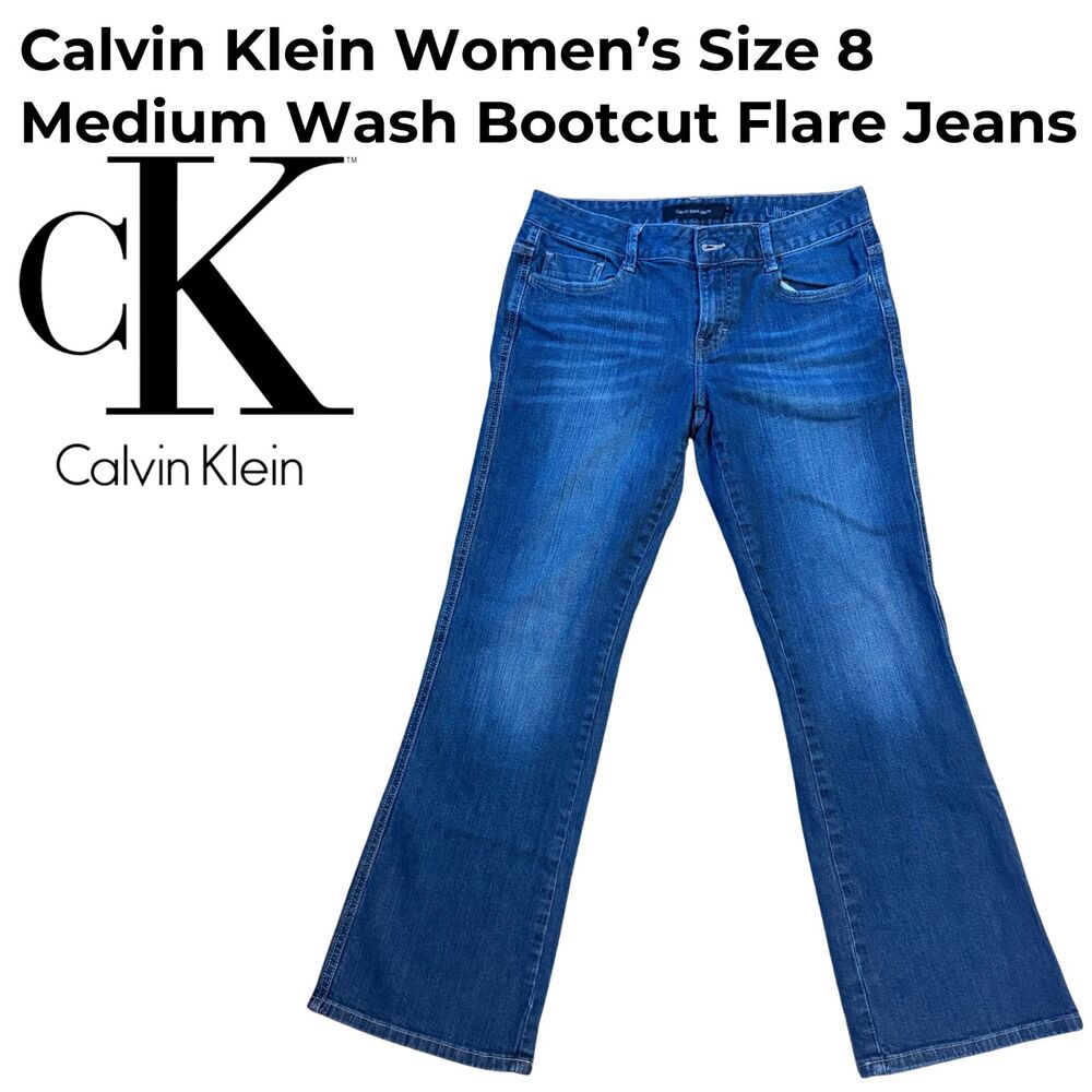 Calvin Klein Women’s Size 8 Medium Wash Bootcut Flare Jeans